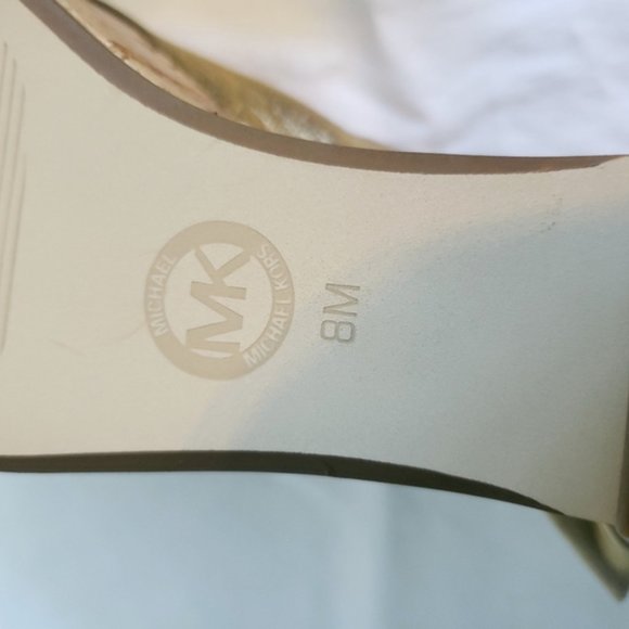 NWOT!! Gold Michael Kors Wedge Sandals - Picture 12 of 12
